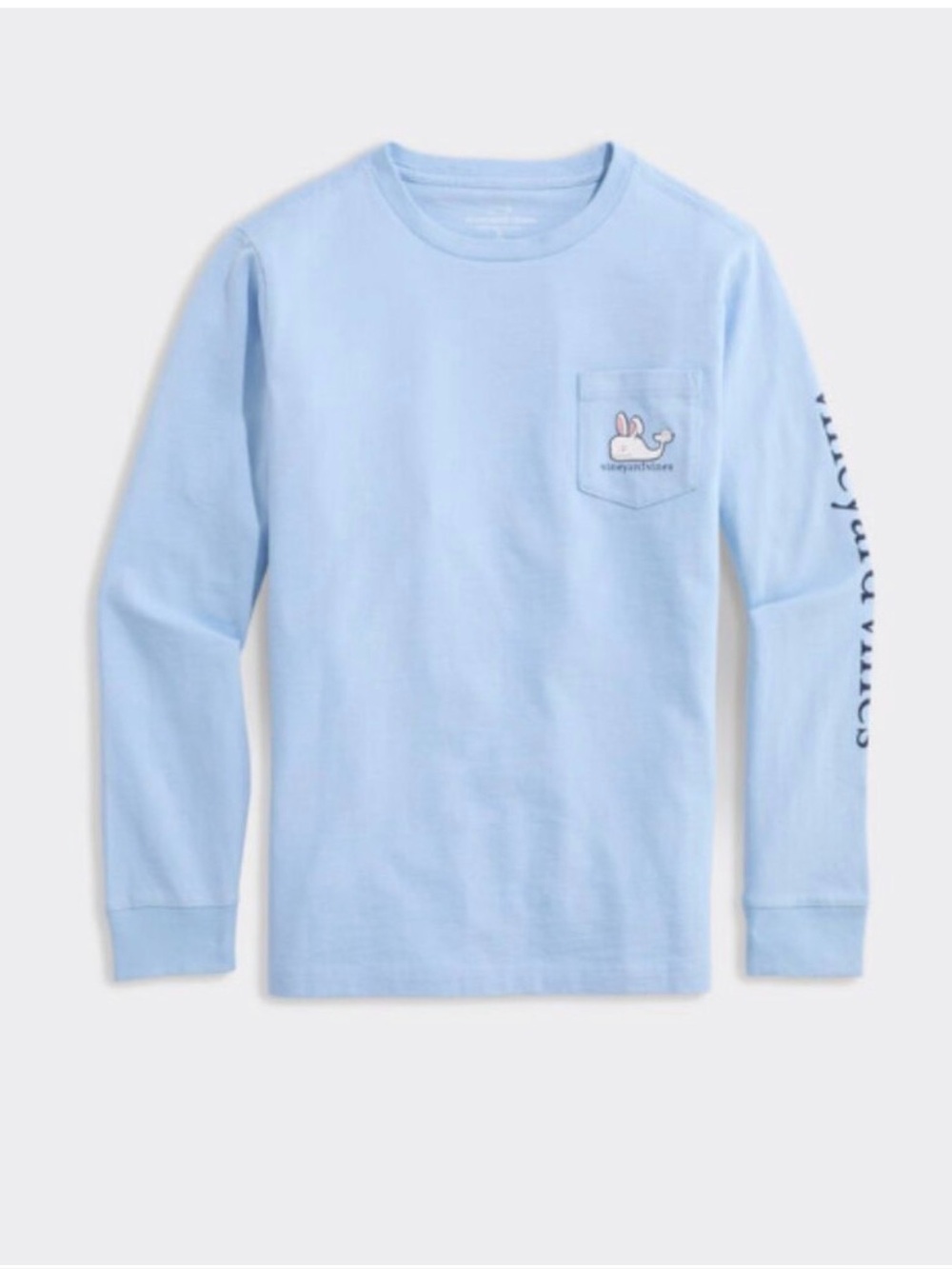 Vineyard Vines Boys Easter Whale Long Sleeve Tee Blue